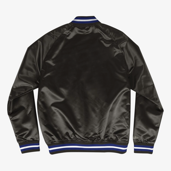 Men's Black Los Angeles Dodgers Mitchell & Ness Cooperstown Collection Lightweight Satin Full-Snap Jacket