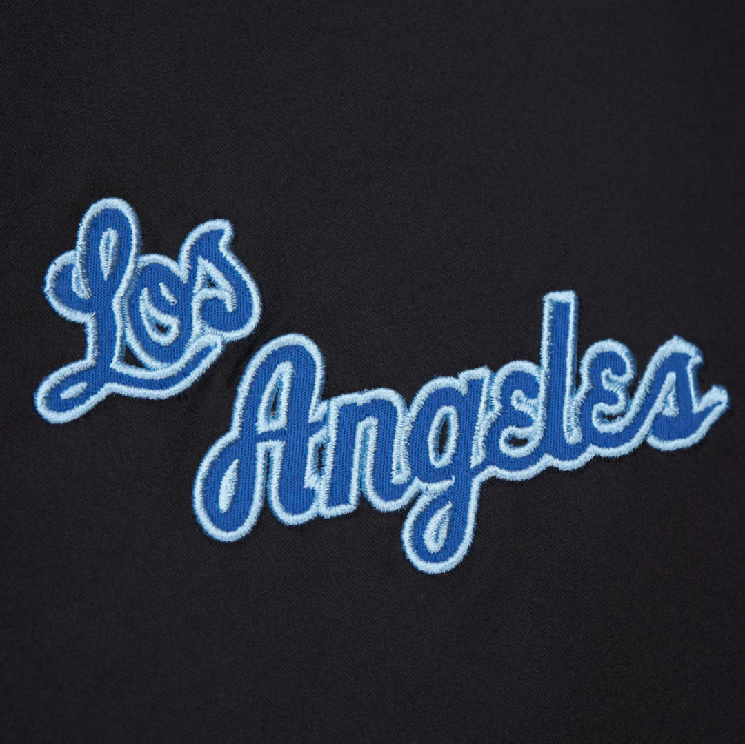 Men's Los Angeles Lakers Mitchell & Ness Black Out Collection Full-Snap Varsity Jacket