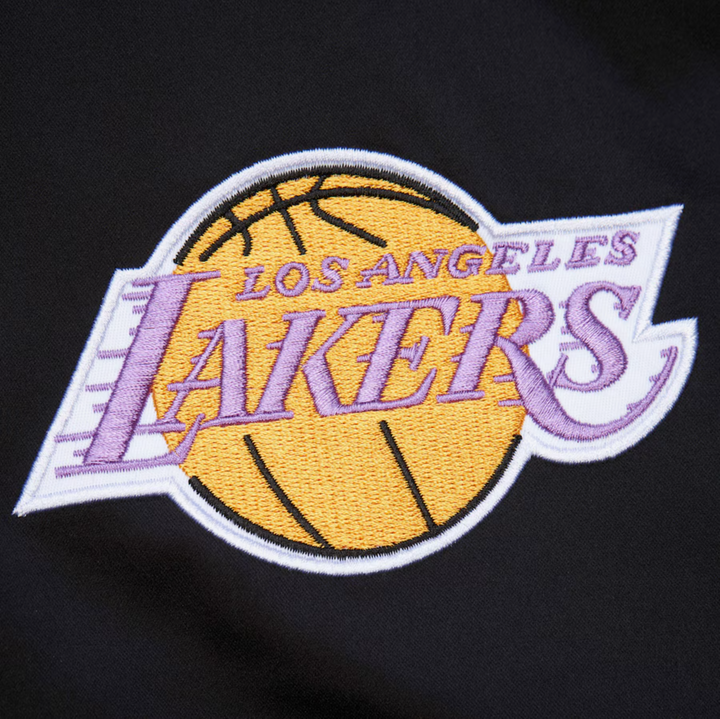 Men's Los Angeles Lakers Mitchell & Ness Black Out Collection Full-Snap Varsity Jacket