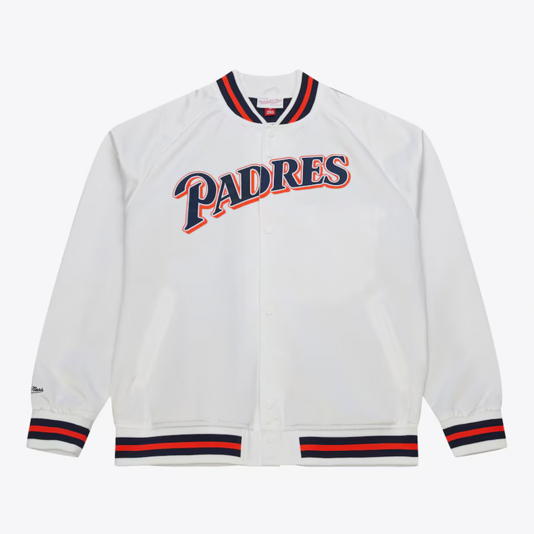 San Diego Padres Mitchell & Ness Men's Lightweight Satin Raglan Full-Snap Jacket