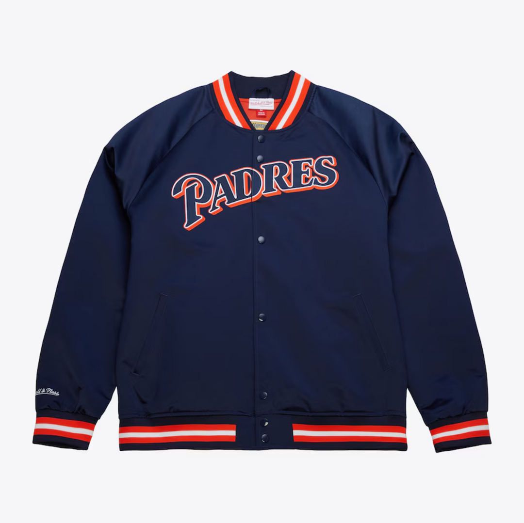 San Diego Padres Mitchell & Ness Men's Lightweight Satin Raglan Full-Snap Jacket