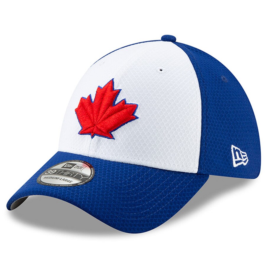 Toronto Blue Jays New Era White/Royal 2019 Batting Practice 39THIRTY Flex Hat