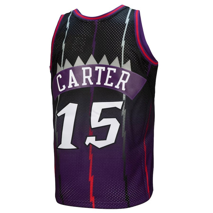 Toronto Raptors Mitchell & Ness Vince Carter #15 Purple/Black 1998/99 Hardwood Classics Fadeaway Swingman Player Jersey