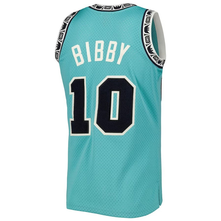 Vancouver Grizzlies Mitchell & Ness Mike Bibby #10 Teal Hardwood Classics Off-Court Swingman Jersey