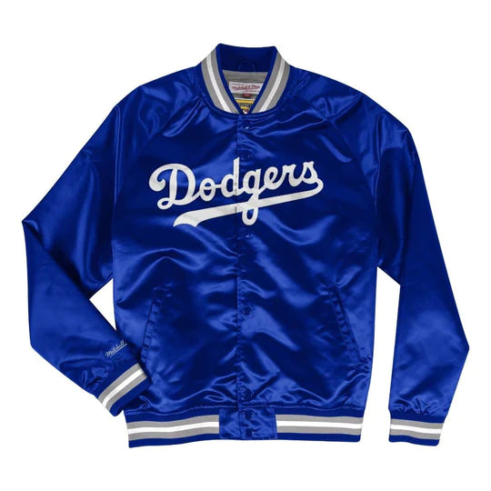 Youth Los Angeles Dodgers Mitchell & Ness Royal Lightweight Satin Raglan Full-Snap Jacket