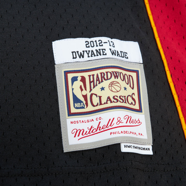 Miami Heat Mitchell & Ness Dwyane Wade #3 Hardwood Classics Swingman 2012-13 Jersey - Black