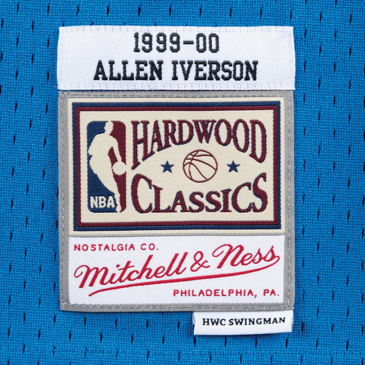 Mitchell & Ness Men's Allen Iverson Royal Philadelphia 76ers 1999/00 Hardwood Classics Swingman Player Jersey