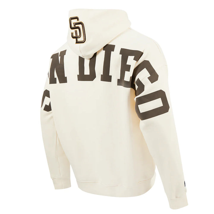 San Diego Padres Pro Standard Wingspan Drop Shoulder Hoodie Natural/Brown