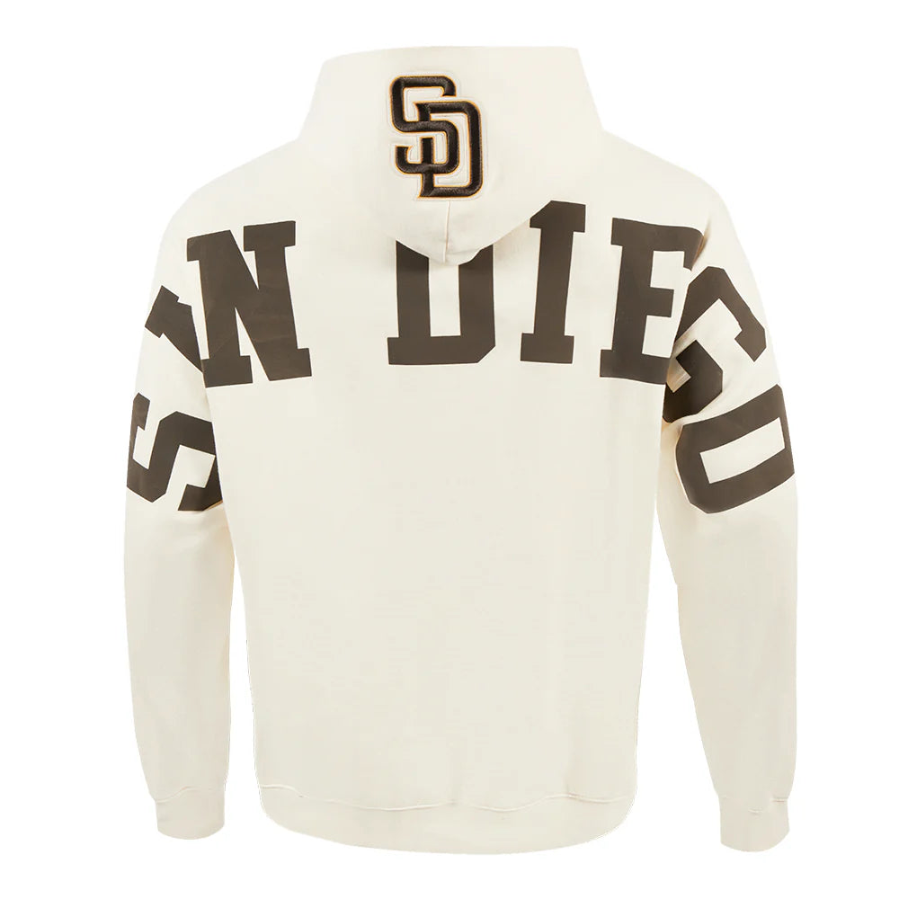 San Diego Padres Pro Standard Wingspan Drop Shoulder Hoodie Natural/Brown