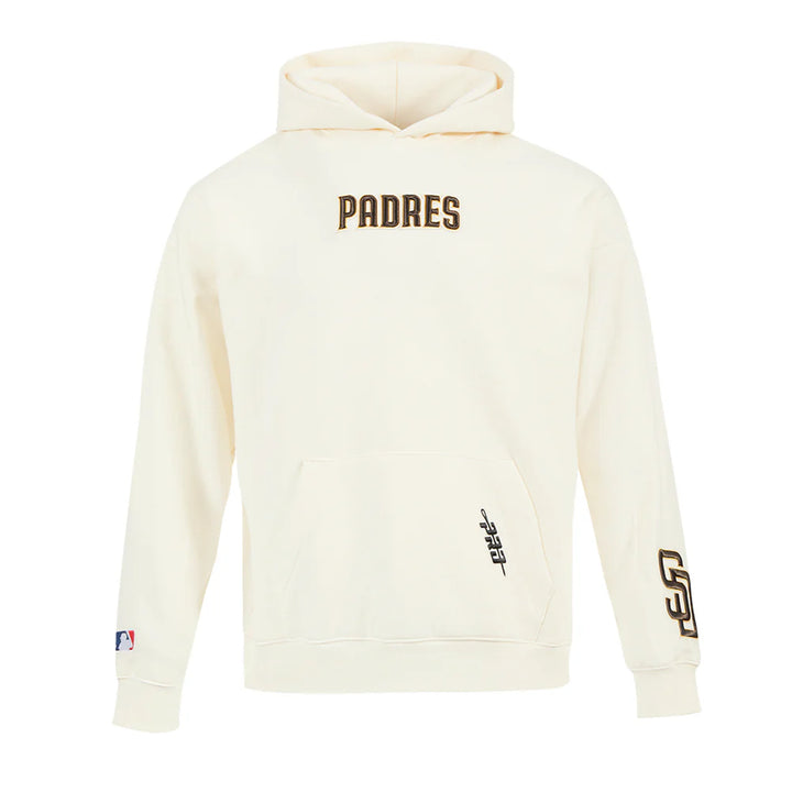 San Diego Padres Pro Standard Wingspan Drop Shoulder Hoodie Natural/Brown
