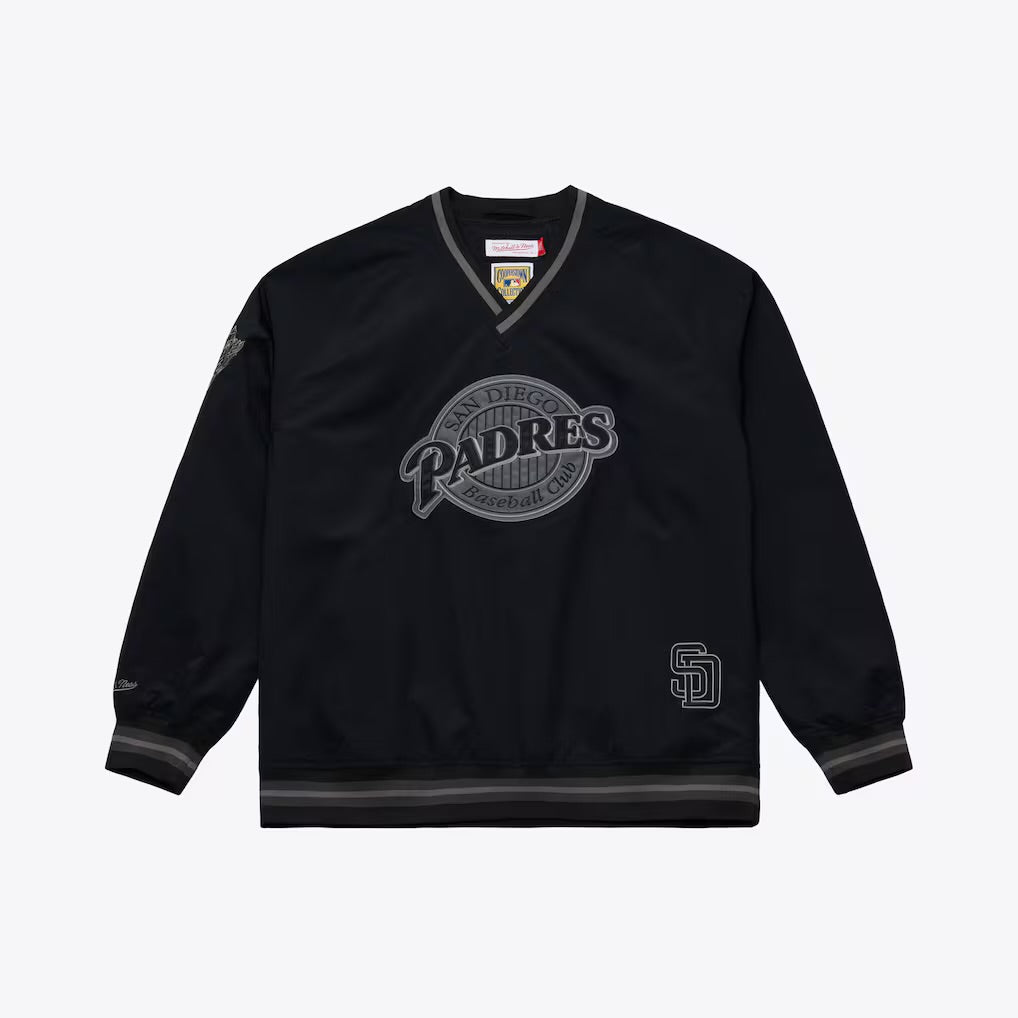 San Diego Padres Cooperstown Vintage Pullover Phantom Black
