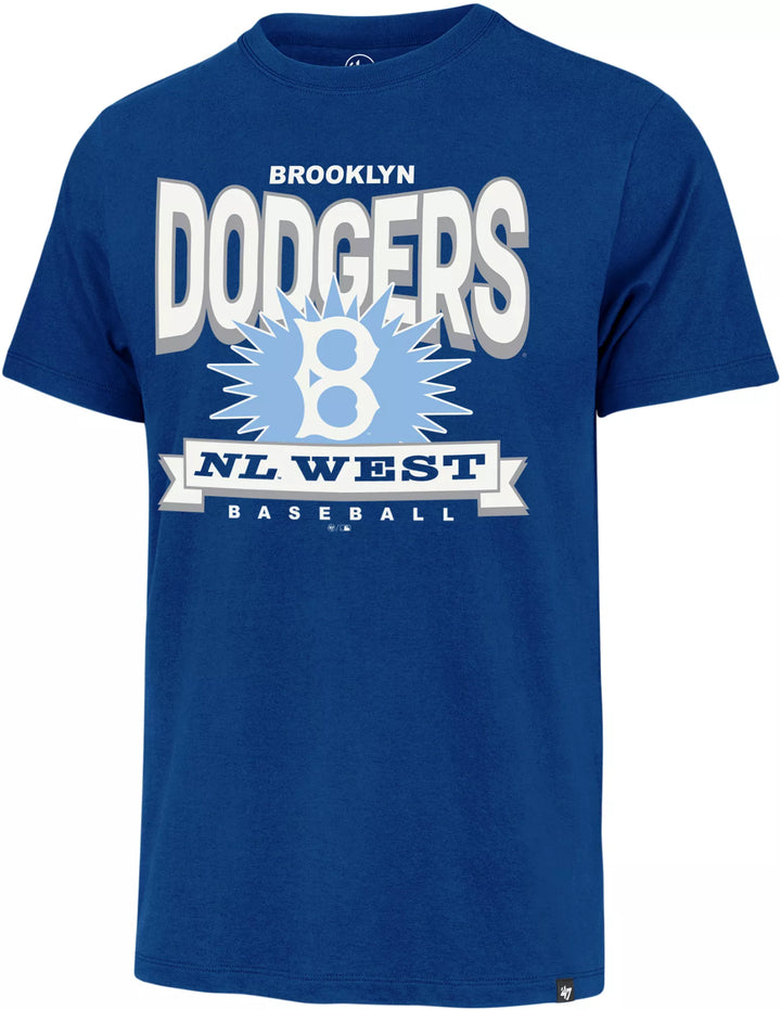 Los Angeles Dodgers 47 Brand Cooperstown Twelve Six Franklin T-Shirt — Jetty Blue