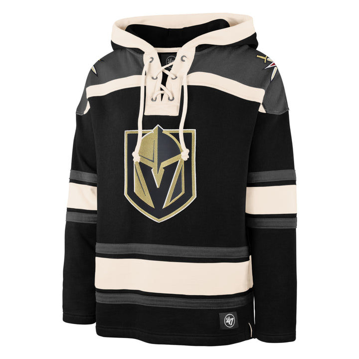 Vegas Golden Knights 47 Brand Jet Black Superior Lacer Hood Mens Jet Black