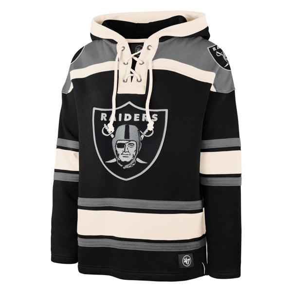 Las Vegas Raiders 47 Brand Jet Black Superior Lacer Hood Mens Jet Black