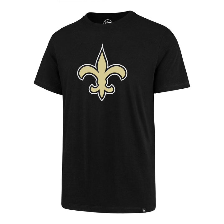 New Orleans Saints 47 Brand Jet Black Imprint Super Rival T Mens Jet Black