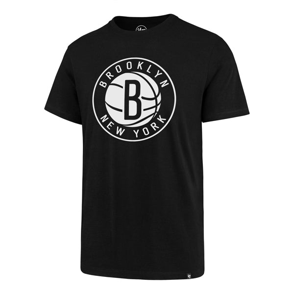 Brooklyn Nets 47 Brand Jet Black Imprint Super Rival T Mens Jet Black