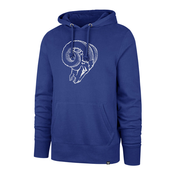 Los Angeles Rams 47 Brand Legacy Royal Throwback Headline Hood Mens Royal