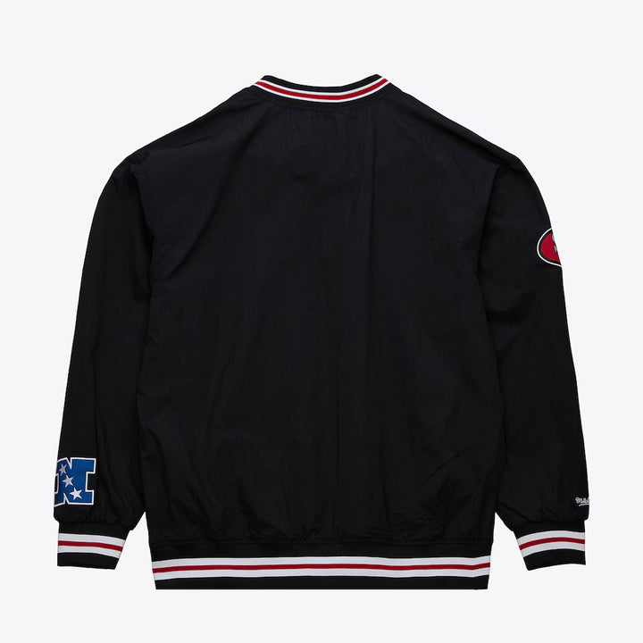 San Francisco 49ers Mitchell & Ness NFL Classic Nylon Pullover Vintage Logo - Black