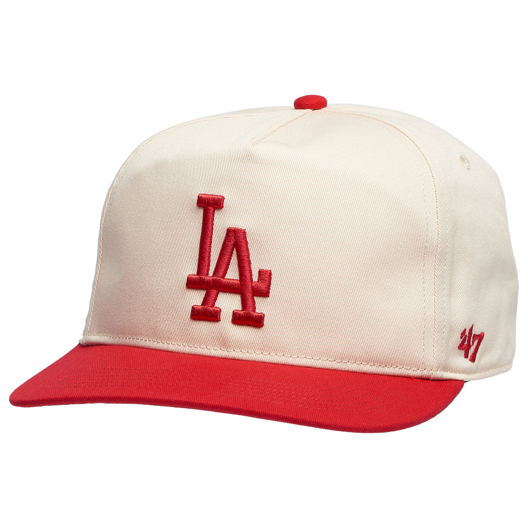 Los Angeles Dodgers 47 Brand Two-Tone Hitch Hat — Natural/Red — gallery angle 1