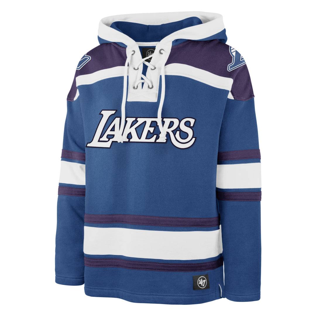 Los Angeles Lakers 47 Brand Blue Raz Superior Lacer Hood Mens Blue Raz