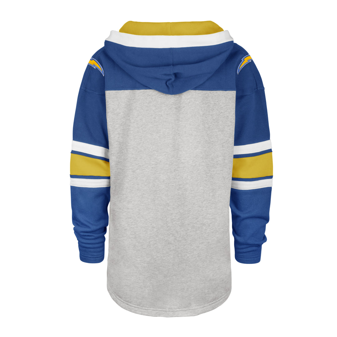 Los Angeles Chargers 47 Brand Relay Grey Gridiron Lace Up Hood Men Relay Grey