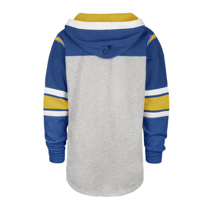 Los Angeles Chargers 47 Brand Relay Grey Gridiron Lace Up Hood Men Relay Grey