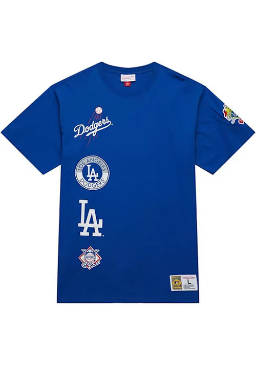 Los Angeles Dodgers Mitchell & Ness Double Clutch SS Premium Tee- Royal