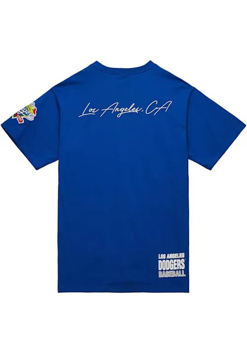 Los Angeles Dodgers Mitchell & Ness Double Clutch SS Premium Tee- Royal