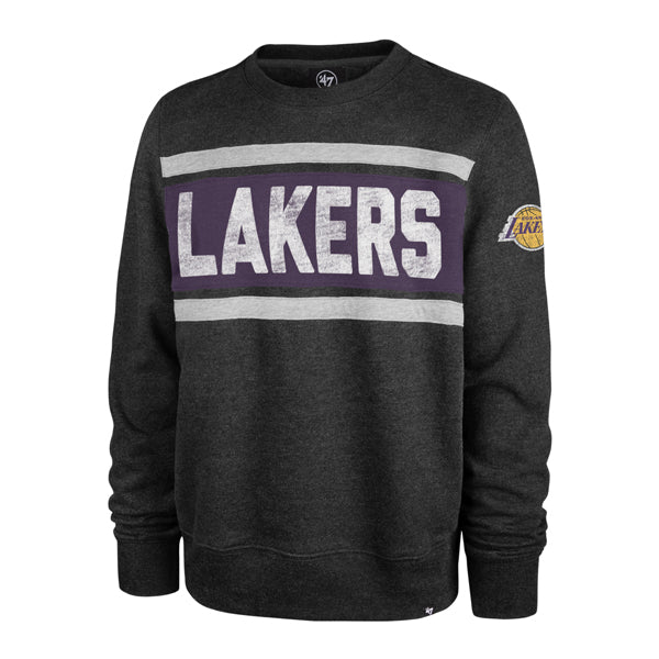 Los Angeles Lakers 47 Brand Flint Black Bypass Tribeca Crew Men Flint Black