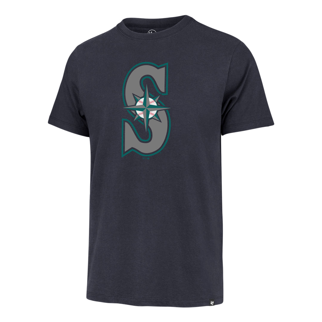 Seattle Mariners 47 Brand Atlas Blue Imprint Franklin Tee Men Atlas Blue