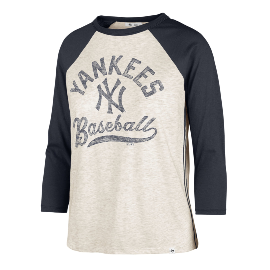 New York Yankees 47 Brand Oatmeal Retro Daze Ava Raglan Wmn Oatmeal