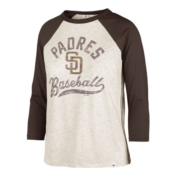 San Diego Padres 47 Brand Oatmeal Retro Daze Ava Raglan Wmn Oatmeal