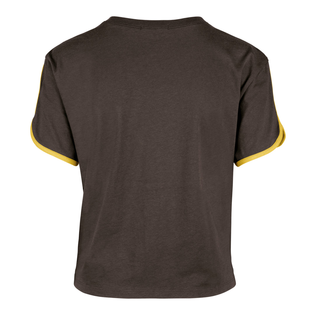 San Diego Padres 47 Brand Espresso Prmr Wrdmrk Dolphin Hem Crop W Espresso