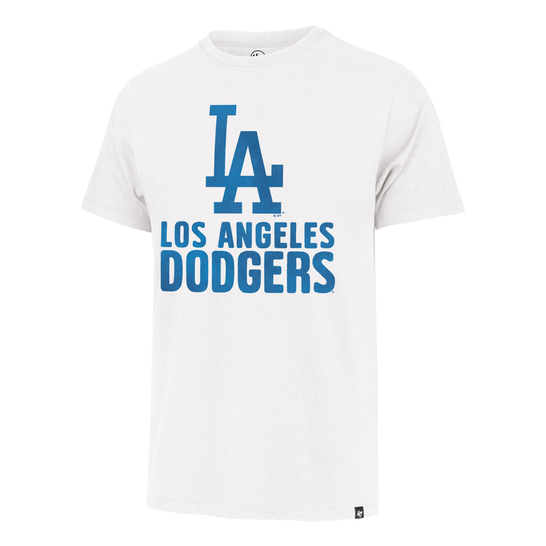 Los Angeles Dodgers 47 Brand White Wash Sweep Over Franklin Tee Men White Wash