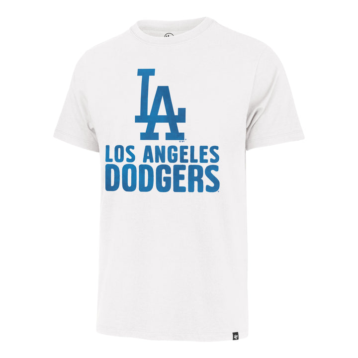 Los Angeles Dodgers 47 Brand White Wash Sweep Over Franklin Tee Men White Wash
