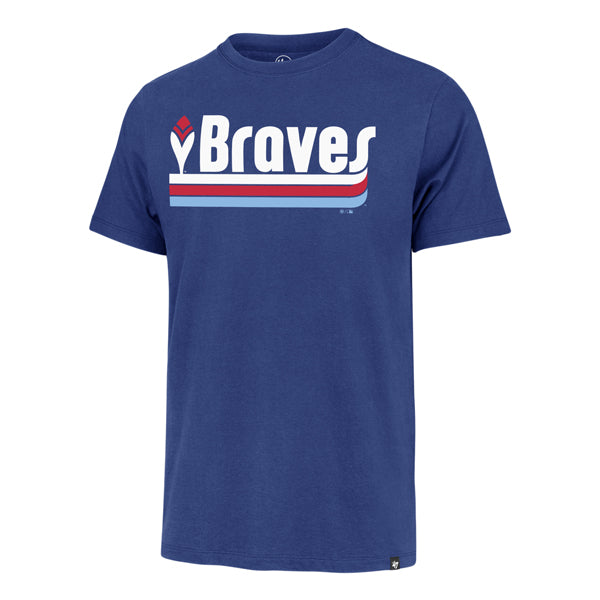 Atlanta Braves 47 Brand Cooperstown Jetty Blue Region Franklin Tee Men Jetty Blue