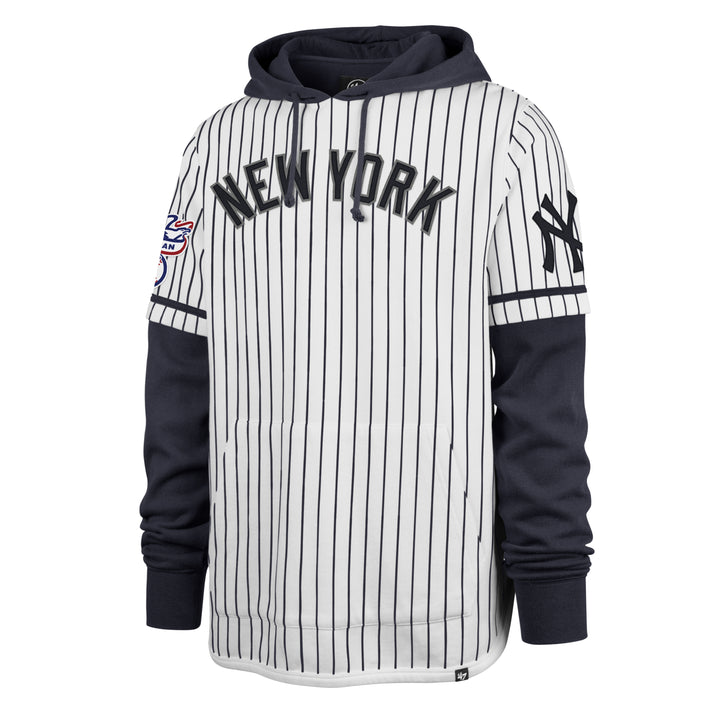 New York Yankees 47 Brand White Wash Pinstripe Double Header Shrt M White Wash