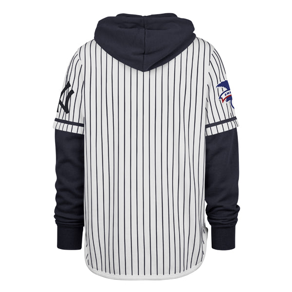 New York Yankees 47 Brand White Wash Pinstripe Double Header Shrt M White Wash