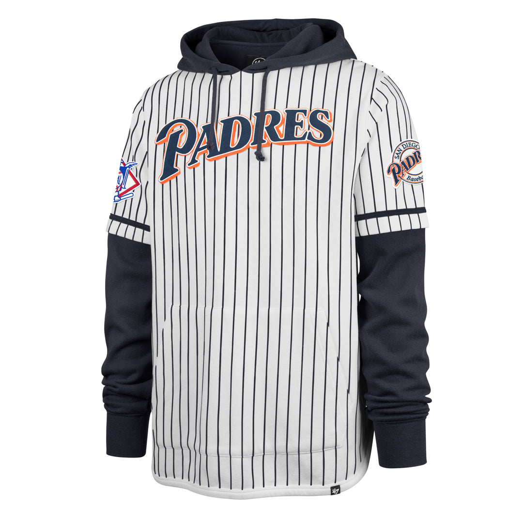San Diego Padres 47 Brand Cooperstown White Wash Pinstripe Double Header Shrt M White Wash
