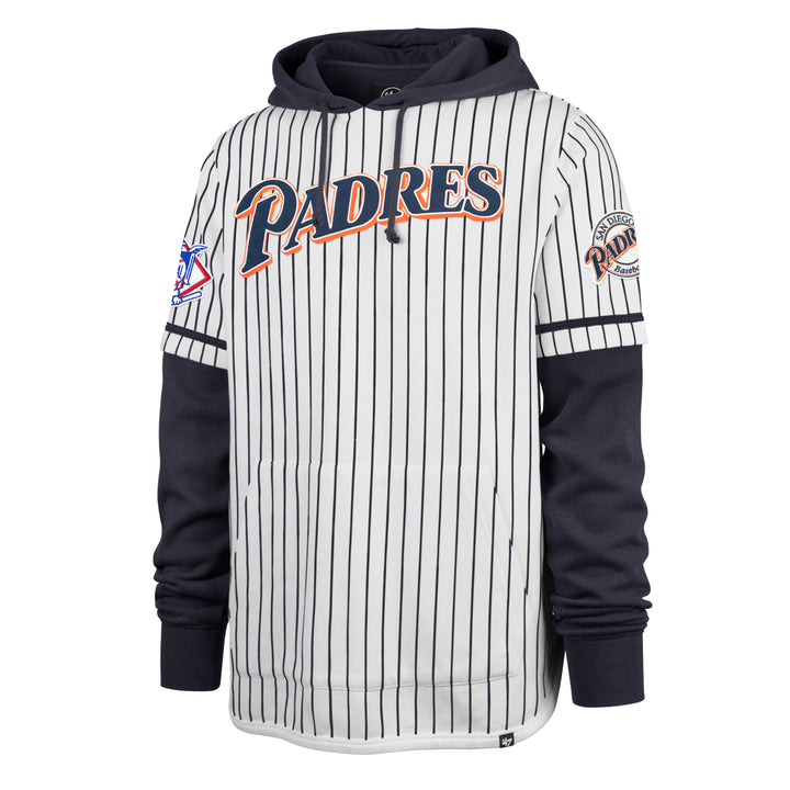 San Diego Padres 47 Brand Cooperstown White Wash Pinstripe Double Header Shrt M White Wash