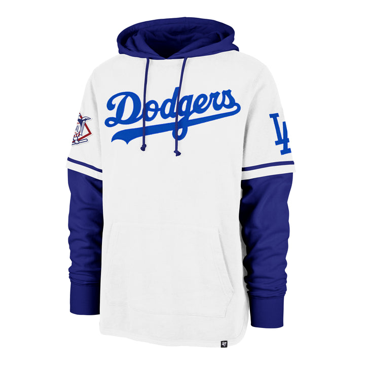 Los Angeles Dodgers 47 Brand Cooperstow White Wash Trifecta Shortstop Pullover White Wash