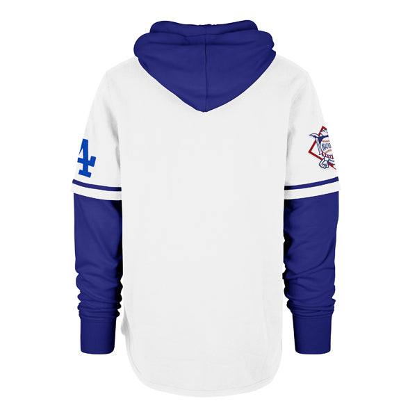 Los Angeles Dodgers 47 Brand Cooperstow White Wash Trifecta Shortstop Pullover White Wash