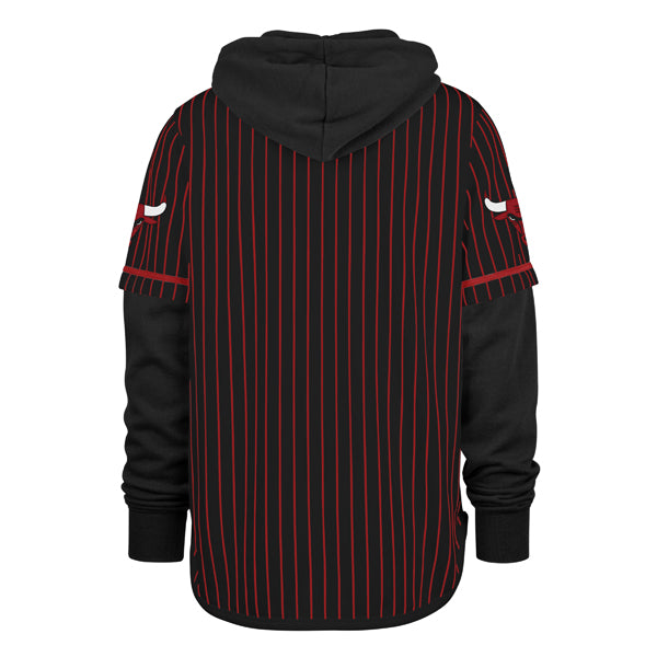 Chicago Bulls 47 Brand Jet Black Pinstripe Double Header Shrt M Jet Black