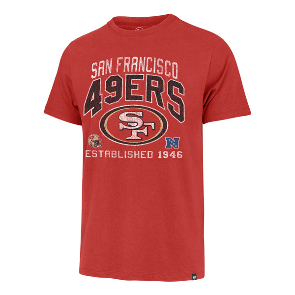 San Francisco 49Ers 47 Brand Racer Red Turned Up Franklin Tee Men Racer Red