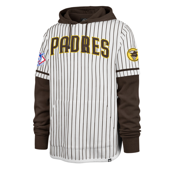 San Diego Padres 47 Brand White Wash Pinstripe Double Header Shrt M White Wash