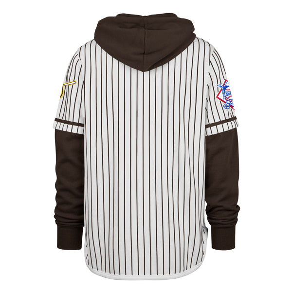 San Diego Padres 47 Brand White Wash Pinstripe Double Header Shrt M White Wash
