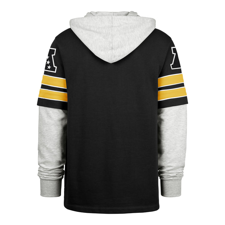 Pittsburgh Steelers 47 Brand Flint Black Double Header Blitz Crbk Lcr M Flint Black