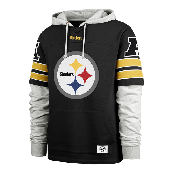 Pittsburgh Steelers 47 Brand Flint Black Double Header Blitz Crbk Lcr M Flint Black