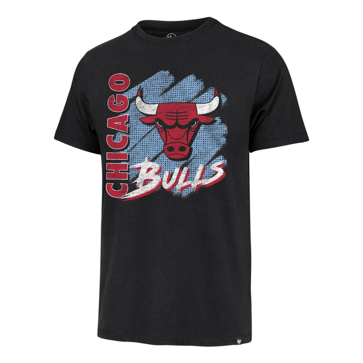Chicago Bulls 47 Brand Flint Black Front Row Franklin Tee Men Flint Black