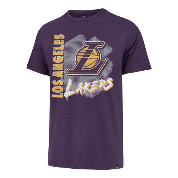 Los Angeles Lakers 47 Brand Regent Purple Front Row Franklin Tee Men Regent Purple